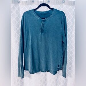 Lucky Brand Teal Long Sleeve Henley